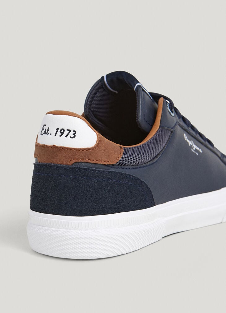 Pepe Jeans Classic Trainers With Suede Details - Kenton