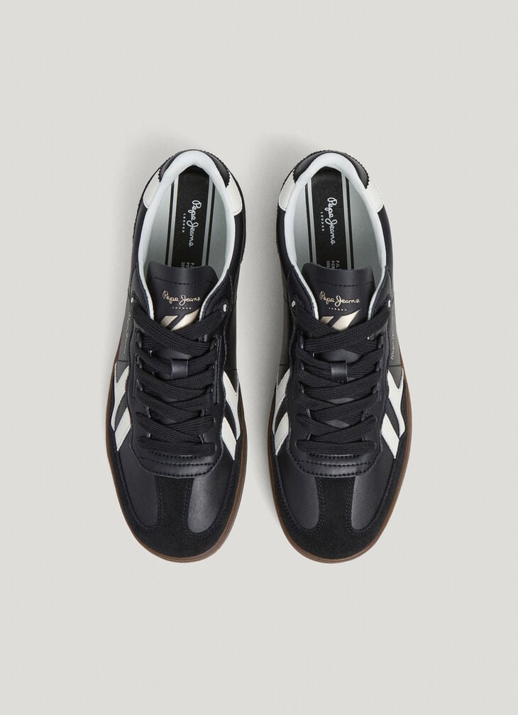 Pepe Jeans Leather Trainers With Suede Details- Ball