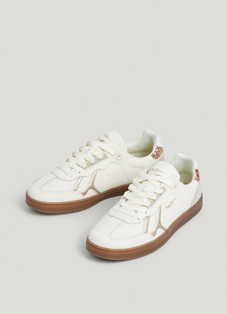 Pepe Jeans Leather Trainers With Suede Details- Ball