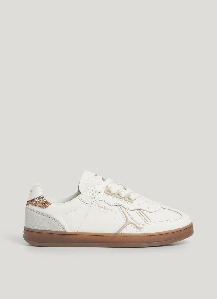 Pepe Jeans leather trainers with suede details- ball