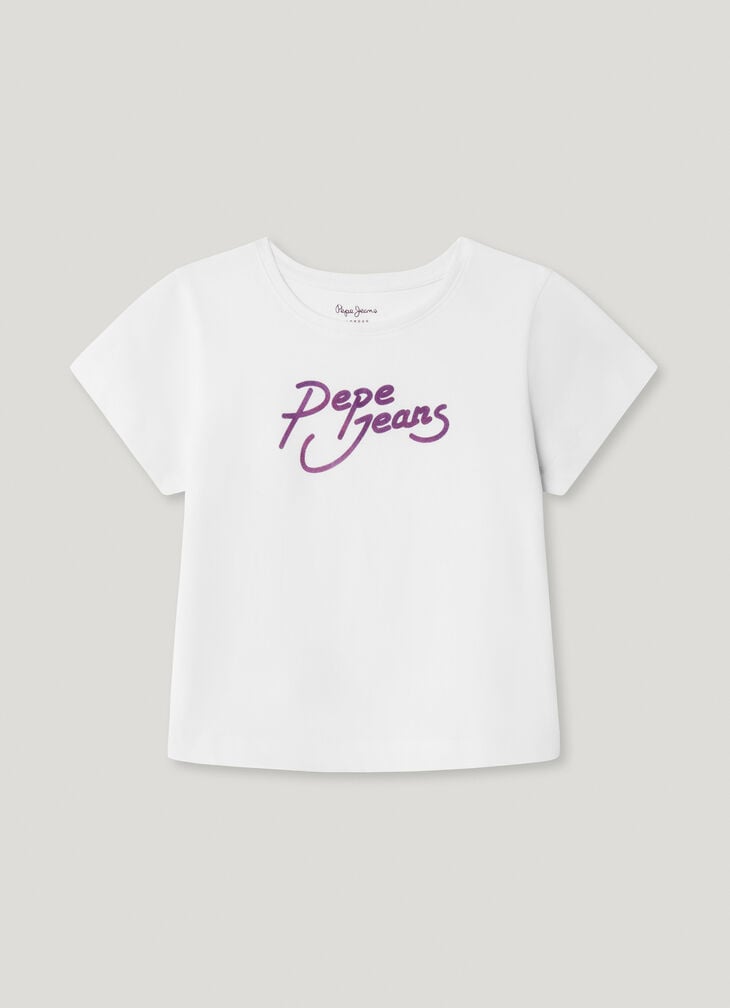 Pepe Jeans boxy fit logo print t-shirt