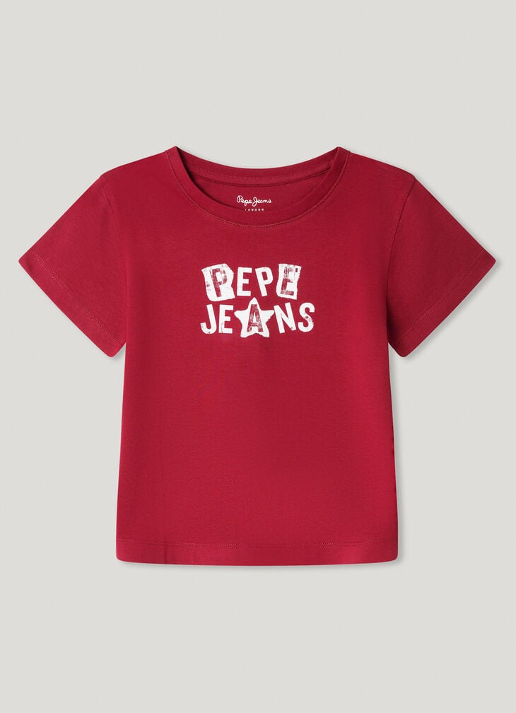 Pepe Jeans boxy fit logo print t-shirt
