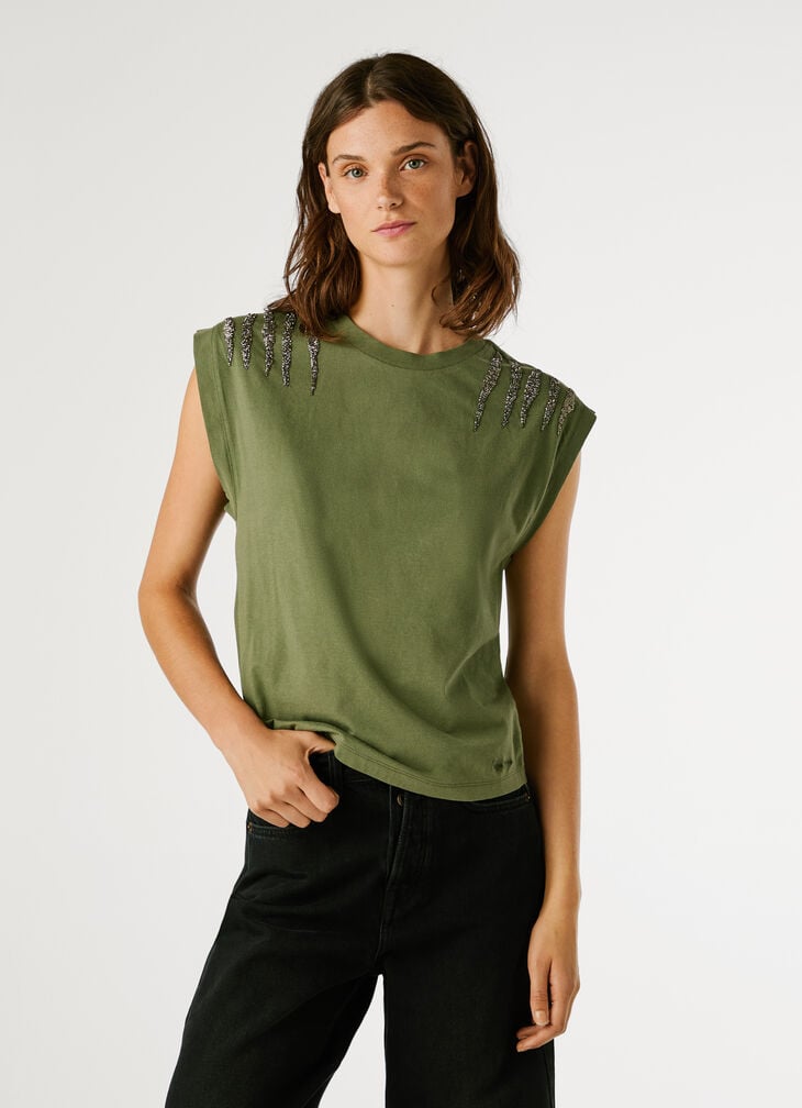 Pepe Jeans Boxy Fit Sleeveless T-shirt