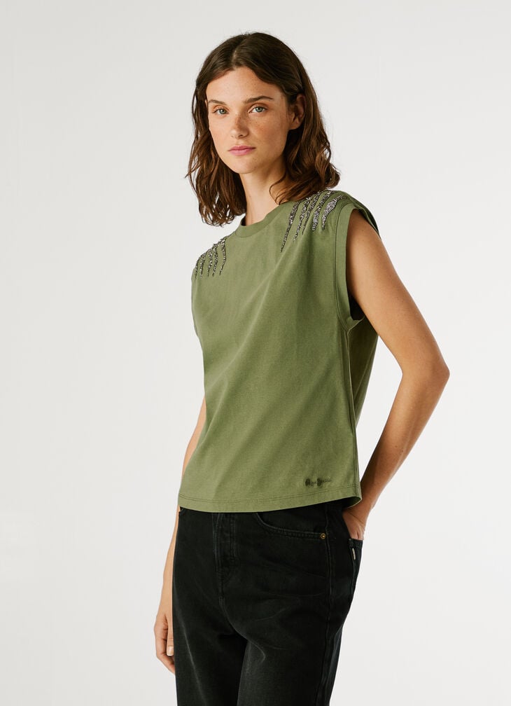 Pepe Jeans Boxy Fit Sleeveless T-shirt