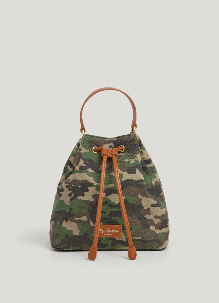 Pepe Jeans camouflage bucket bag