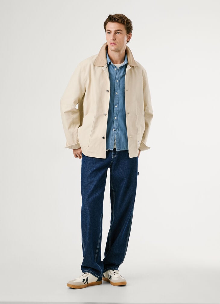 Pepe Jeans Canvas Jacket With Shirt Collar