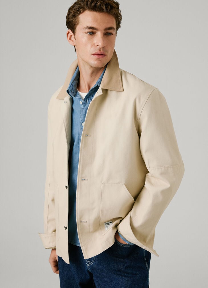 Pepe Jeans canvas jacket with shirt collar