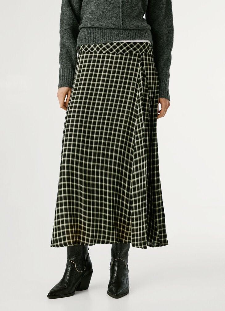 Pepe Jeans Checked Maxi Skirt