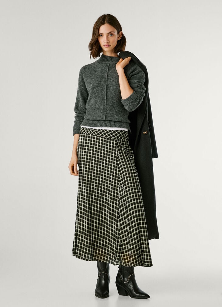 Pepe Jeans checked maxi skirt