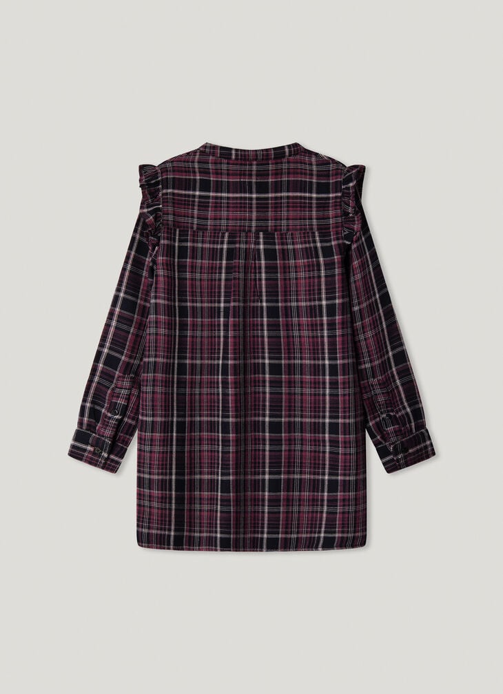 Pepe Jeans Checked Print Mini Dress