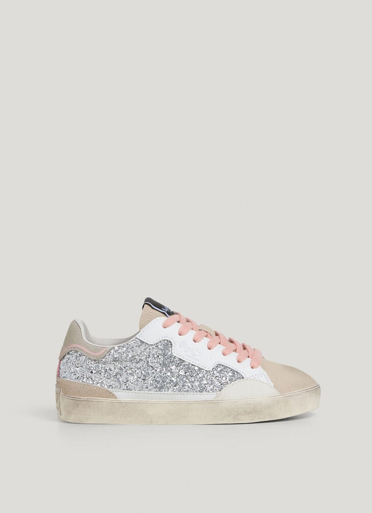 Pepe Jeans classic trainers with glitter details