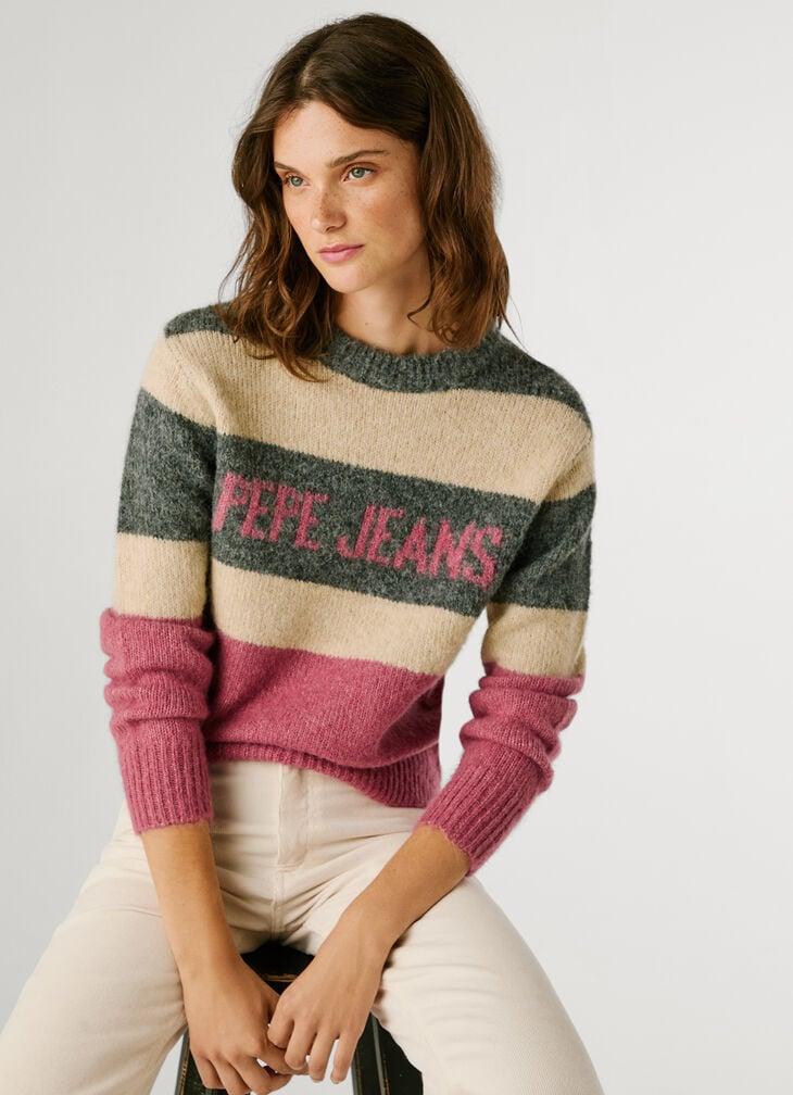 Pepe Jeans color block knit jumper