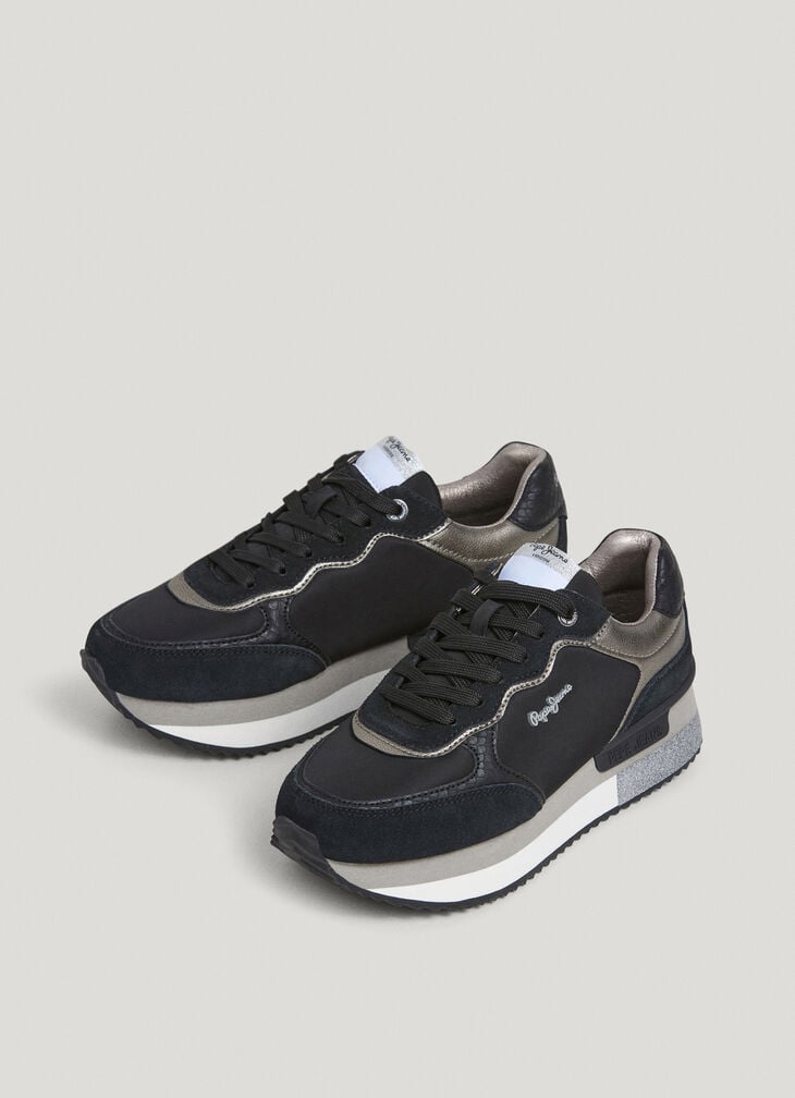 Pepe Jeans Combined Platform Trainers