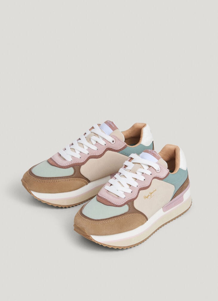 Pepe Jeans Combined Platform Trainers