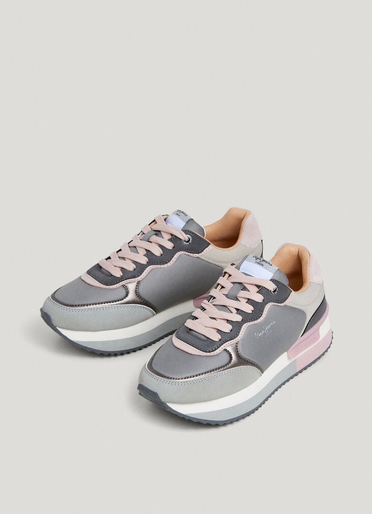 Pepe Jeans Combined Platform Trainers