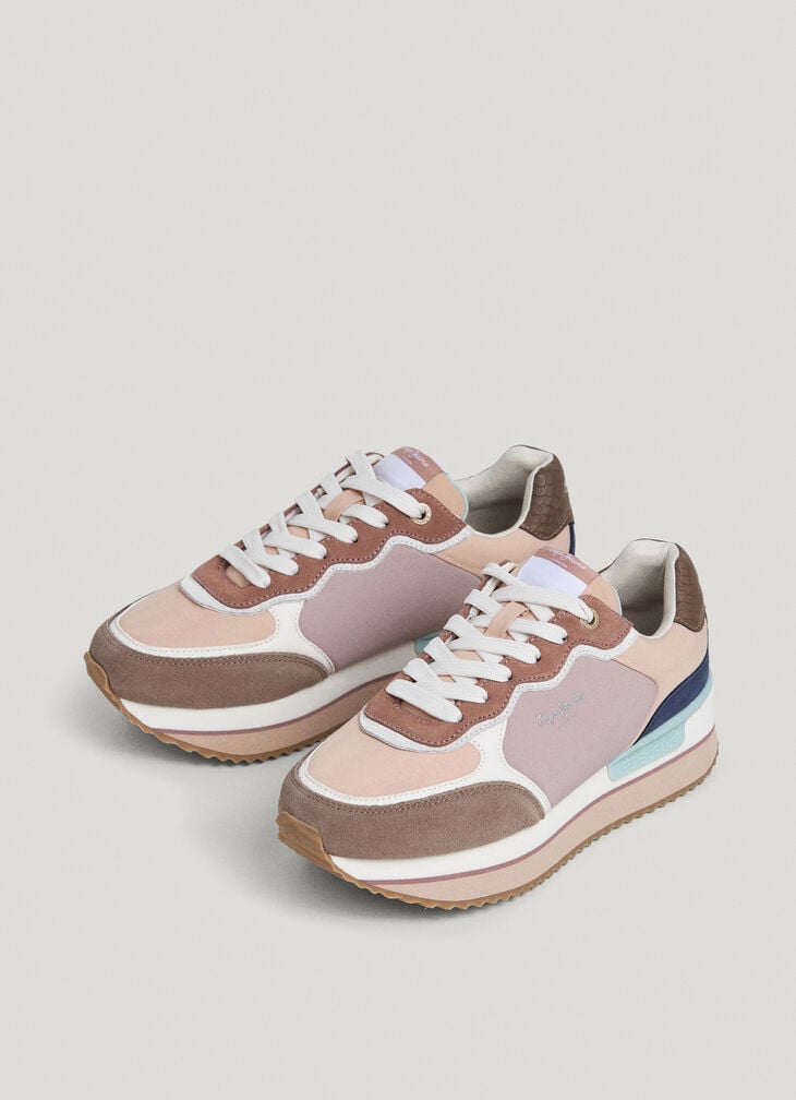 Pepe Jeans Combined Platform Trainers