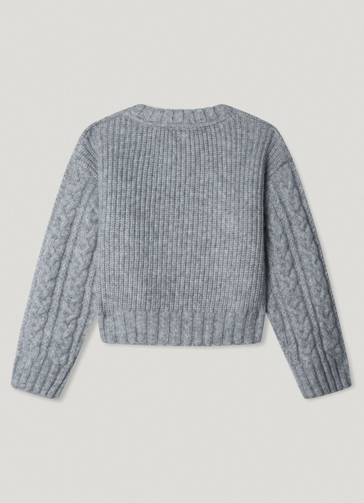 Pepe Jeans Crew Neck Cable Knit Jumper