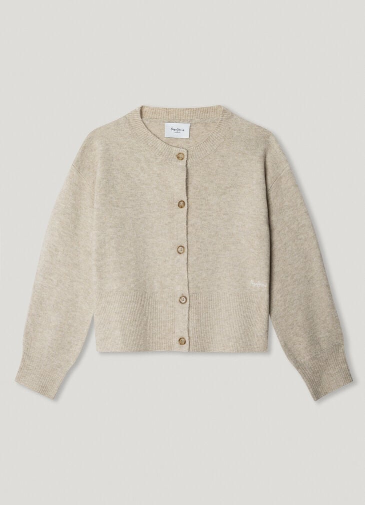 Pepe Jeans crew neck knit cardigan