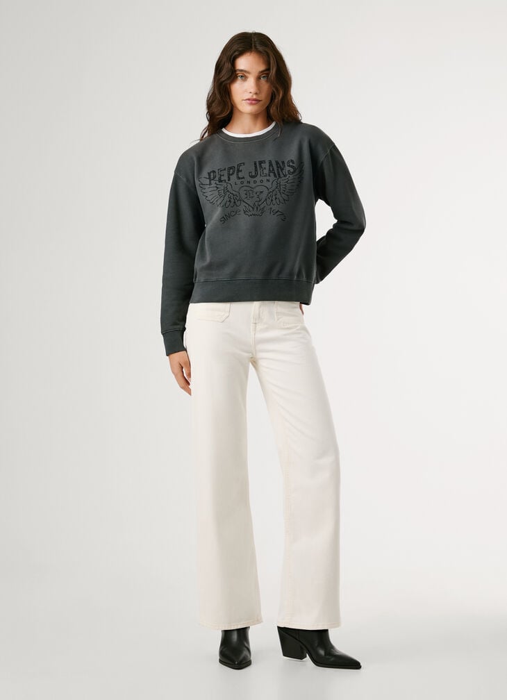 Pepe Jeans Crew Neck Logo Sweatshirt