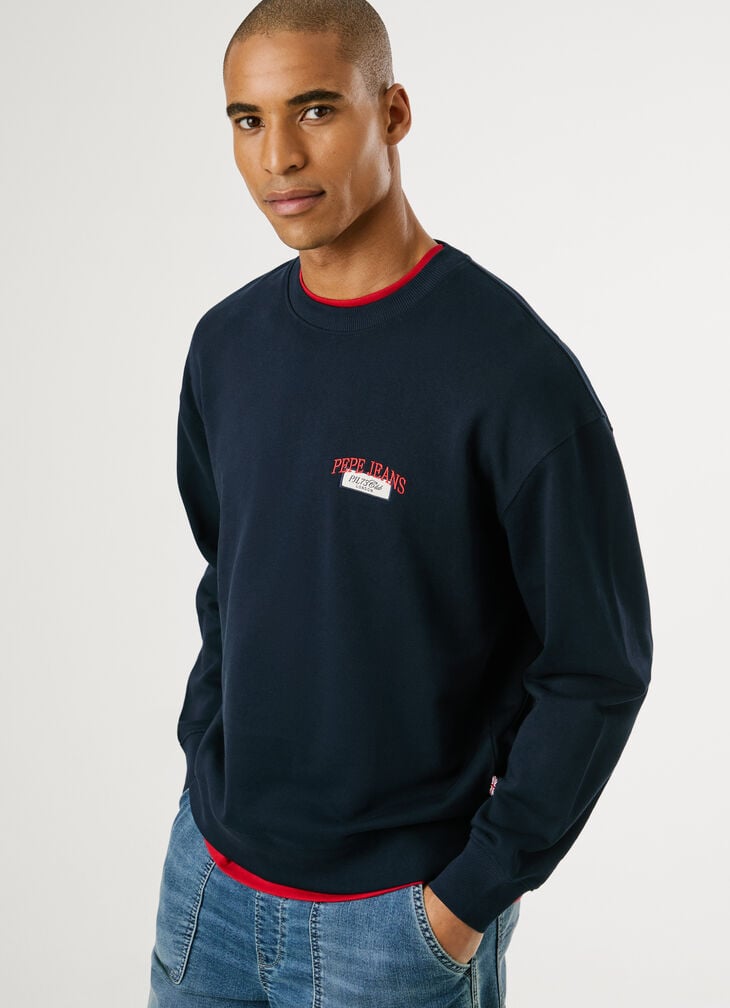 Pepe Jeans crew neck logo sweatshirt