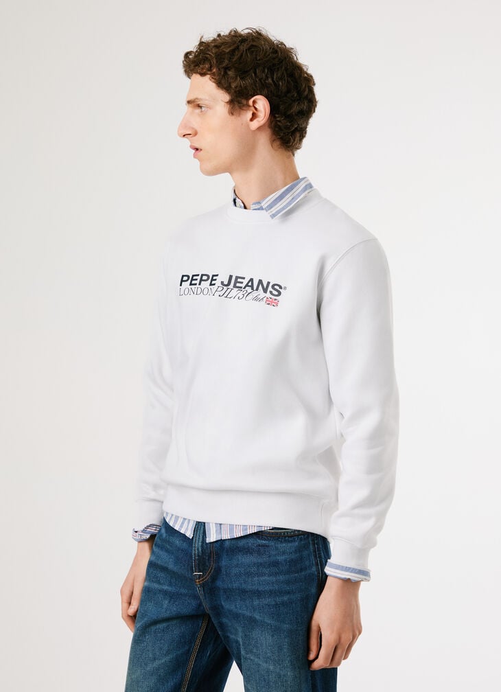 Pepe Jeans Crew Neck Logo Sweatshirt