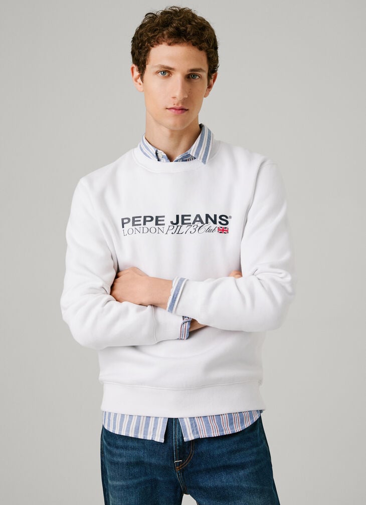 Pepe Jeans crew neck logo sweatshirt