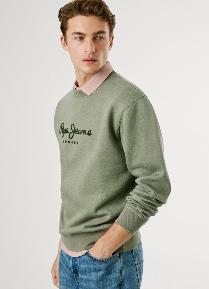 Pepe Jeans crew neck logo sweatshirt