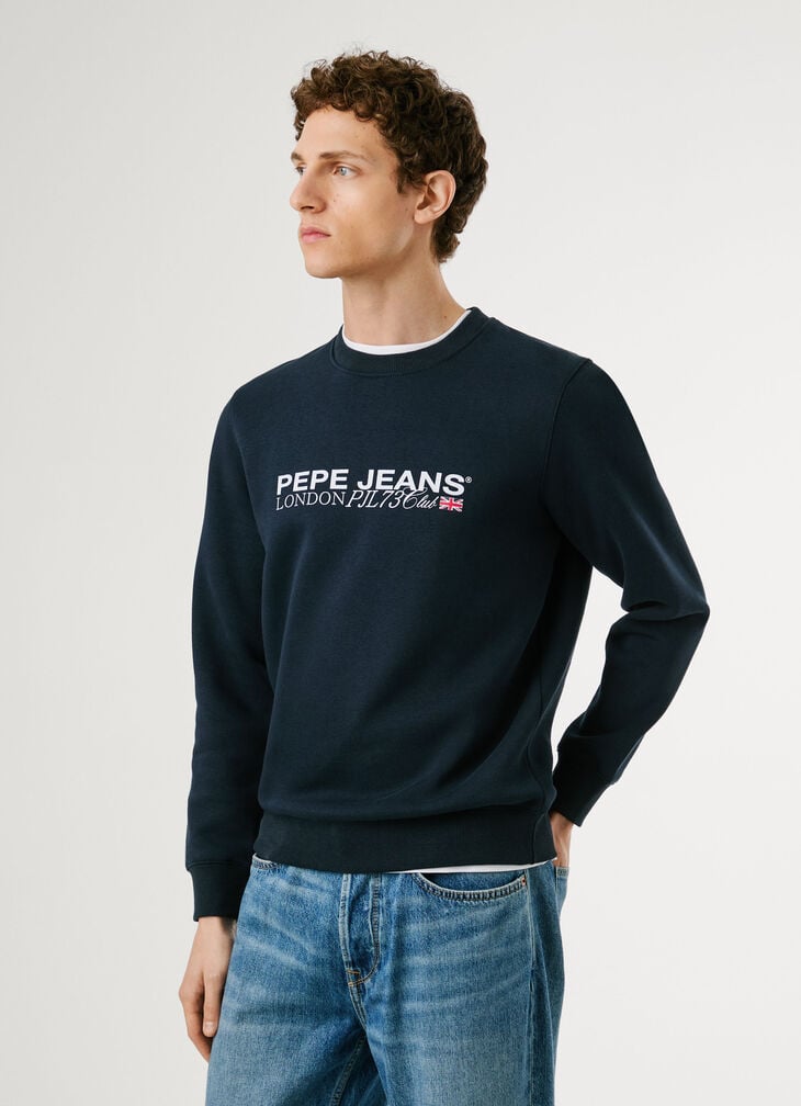 Pepe Jeans Crew Neck Logo Sweatshirt