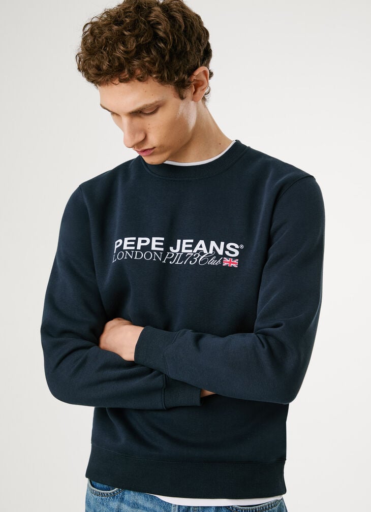 Pepe Jeans crew neck logo sweatshirt