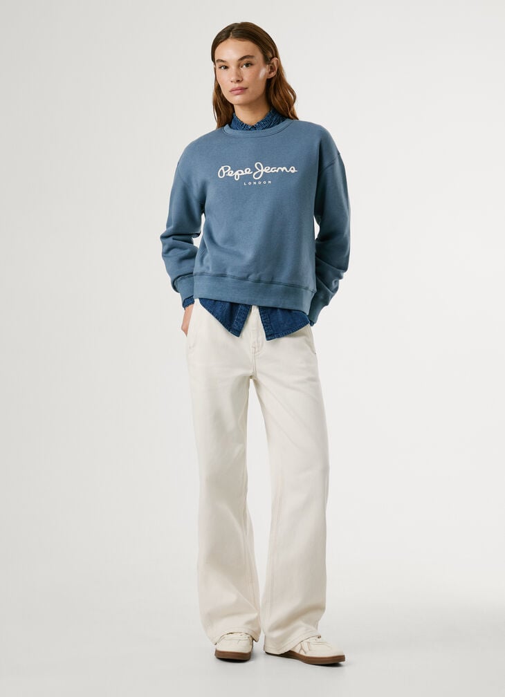 Pepe Jeans Crew Neck Logo Sweatshirt