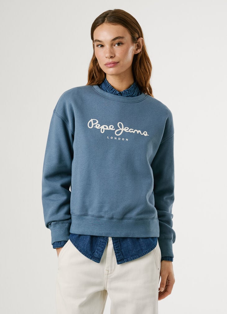 Pepe Jeans Crew Neck Logo Sweatshirt