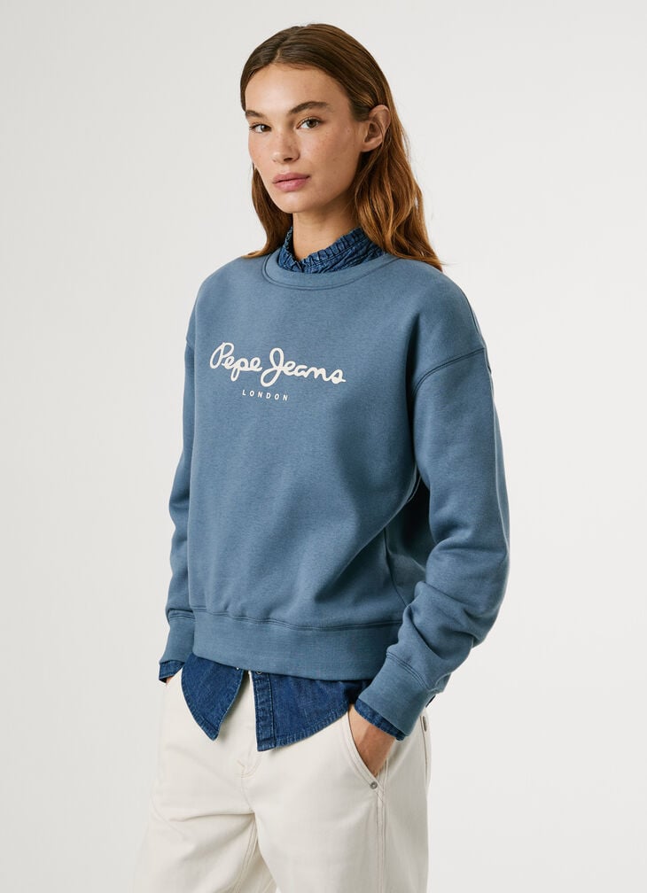 Pepe Jeans Crew Neck Logo Sweatshirt