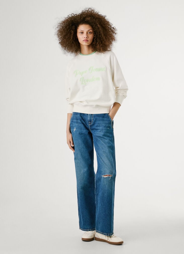 Pepe Jeans Crew Neck Logo Sweatshirt