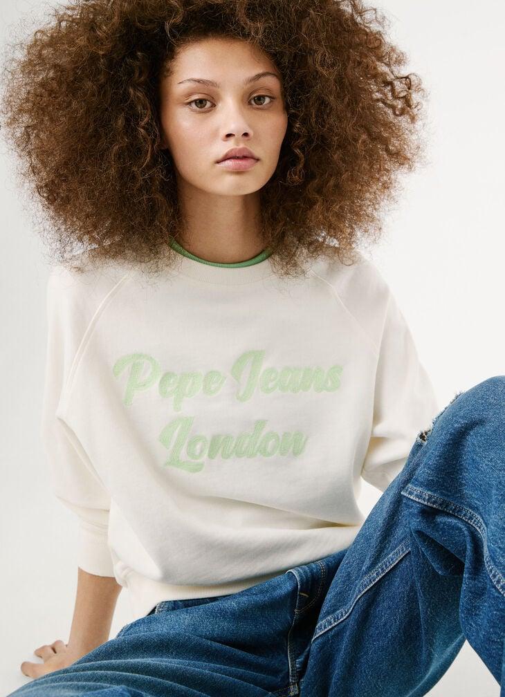 Pepe Jeans crew neck logo sweatshirt