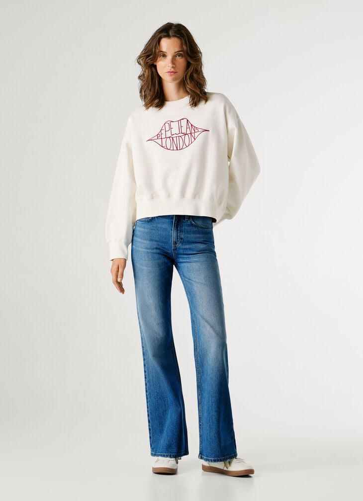 Pepe Jeans Crew Neck Logo Sweatshirt