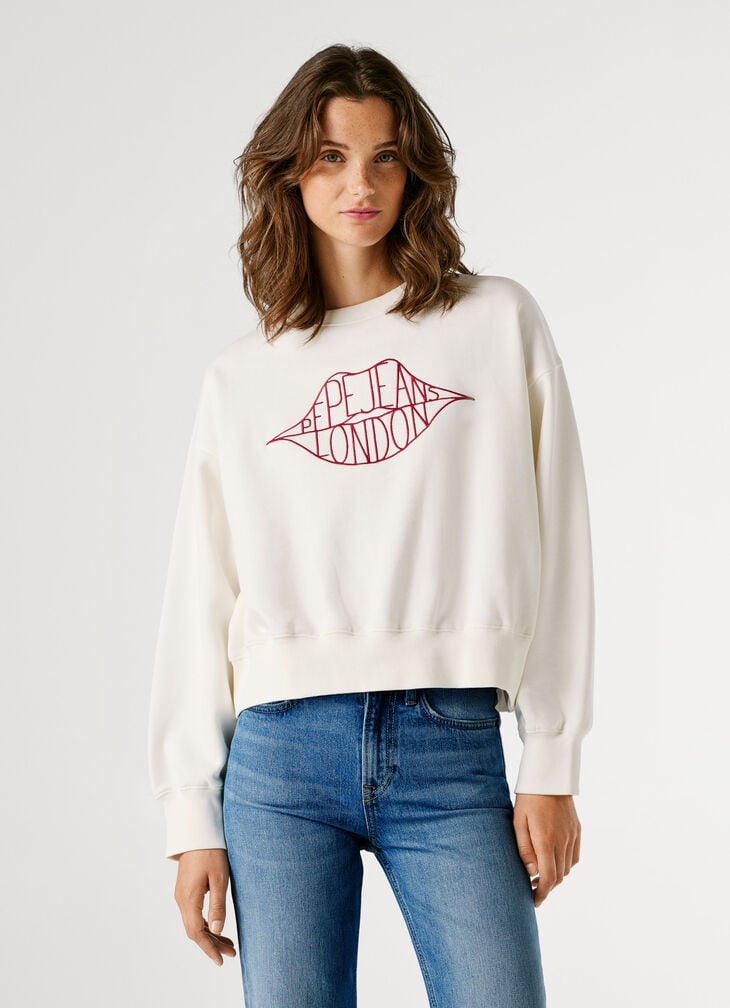 Pepe Jeans Crew Neck Logo Sweatshirt