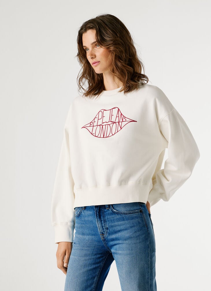Pepe Jeans Crew Neck Logo Sweatshirt