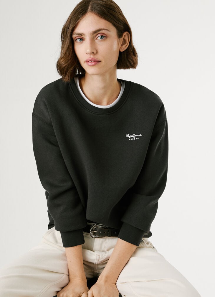 Pepe Jeans crew neck logo sweatshirt