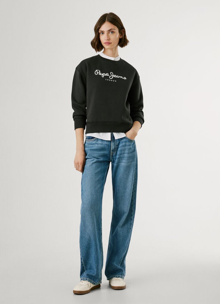 Pepe Jeans Crew Neck Logo Sweatshirt