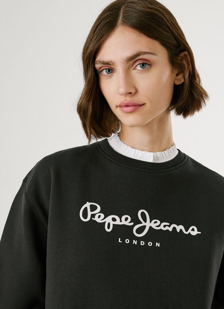 Pepe Jeans Crew Neck Logo Sweatshirt