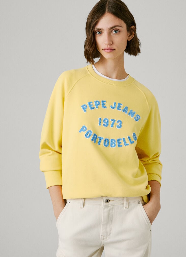 Pepe Jeans crew neck logo sweatshirt