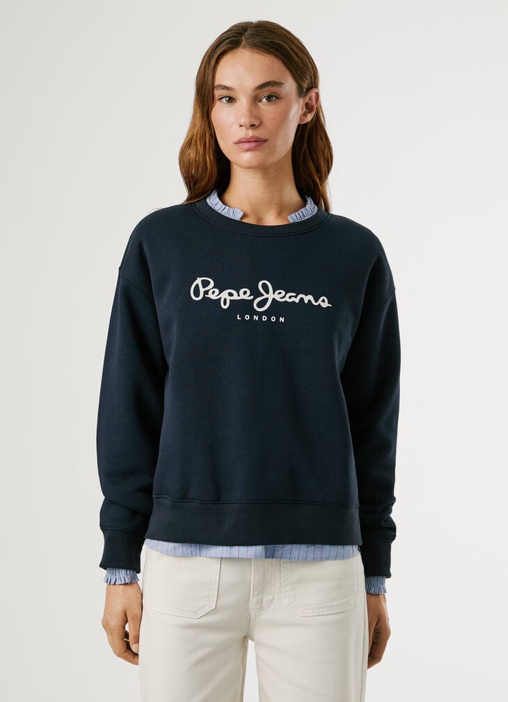 Pepe Jeans Crew Neck Logo Sweatshirt