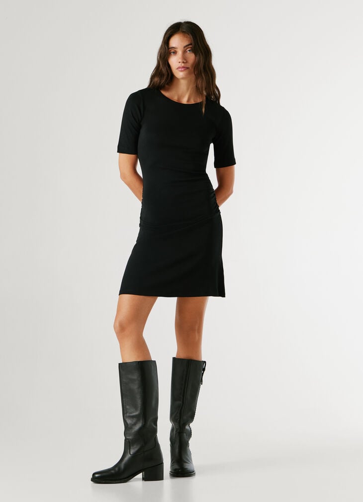 Pepe Jeans Crew Neck Mini Dress