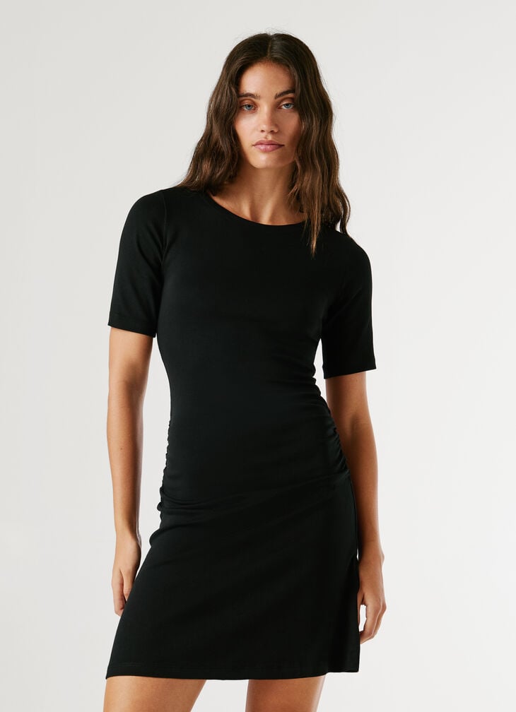 Pepe Jeans Crew Neck Mini Dress