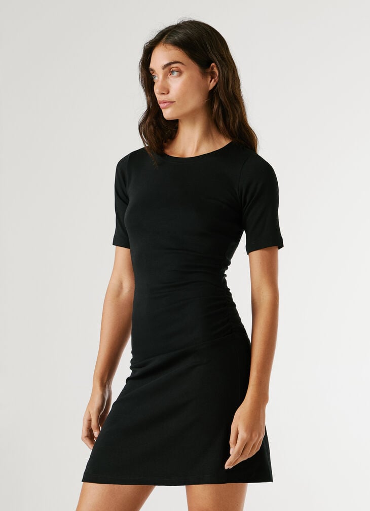 Pepe Jeans Crew Neck Mini Dress