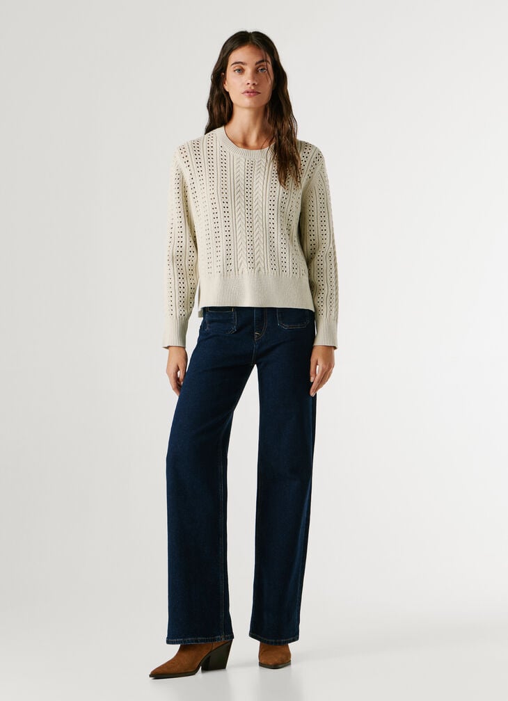 Pepe Jeans Crew Neck Openwork Jumper