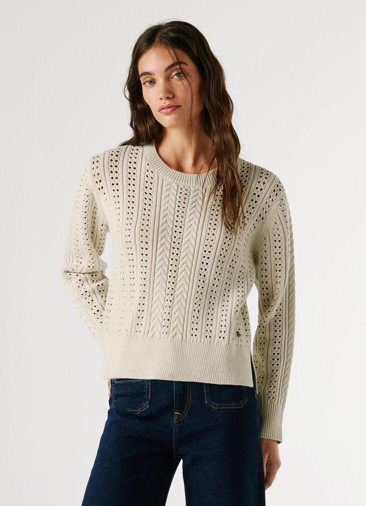 Pepe Jeans Crew Neck Openwork Jumper