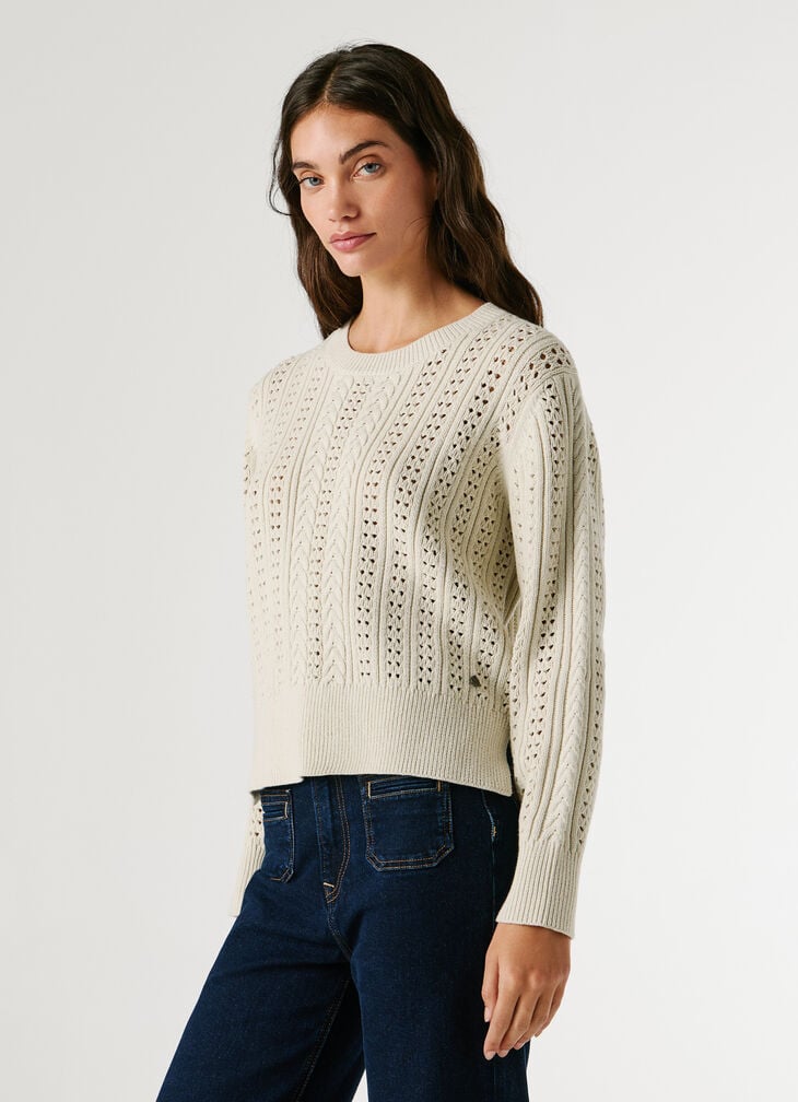 Pepe Jeans Crew Neck Openwork Jumper