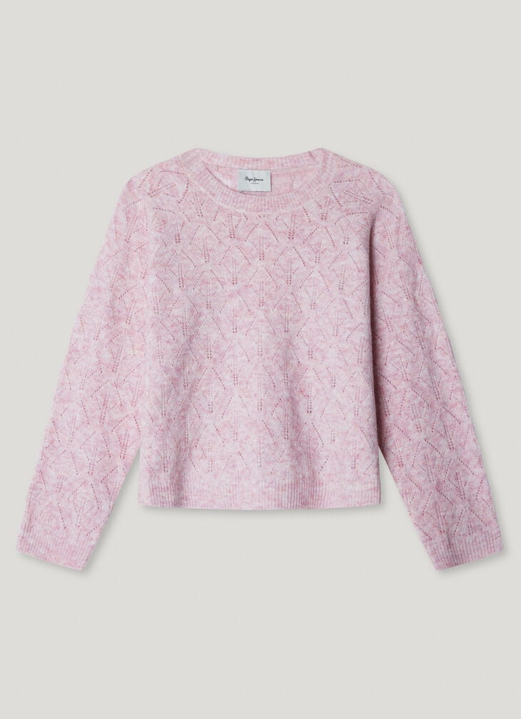 Pepe Jeans crew neck openwork jumper