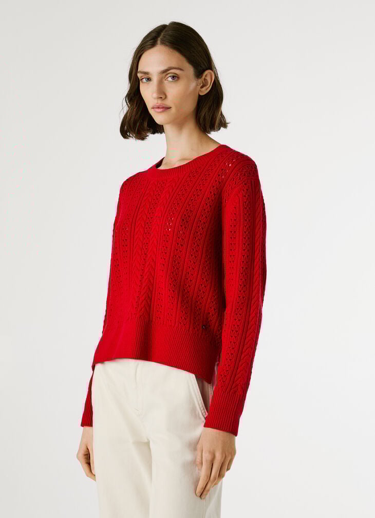 Pepe Jeans Crew Neck Openwork Jumper